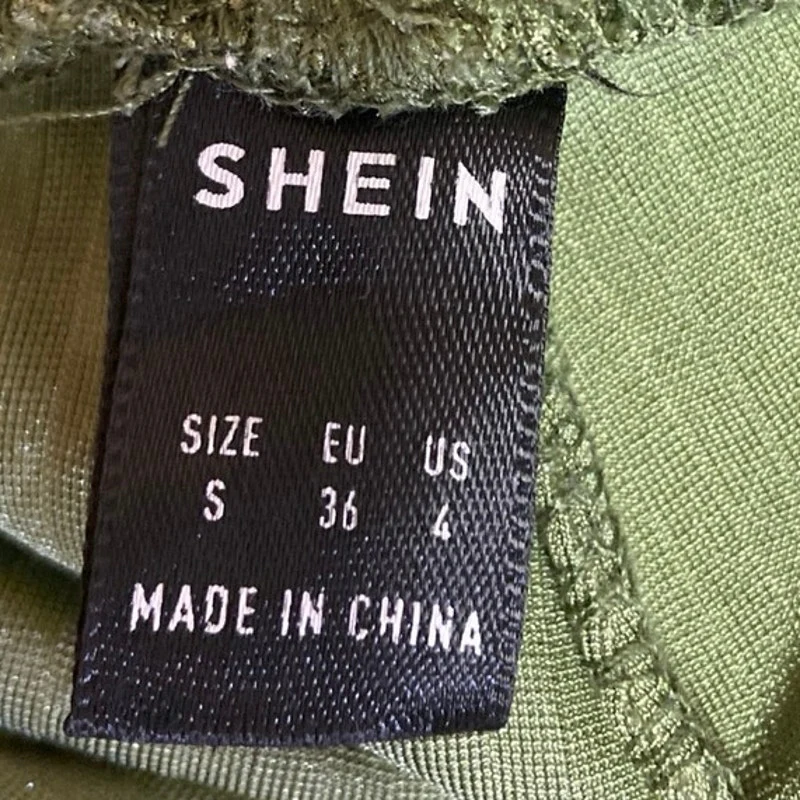 Shein Green Solid Velvet Rib High Waist Flare Leggings Bell Bottom Yoga Pants 4 - Image 5