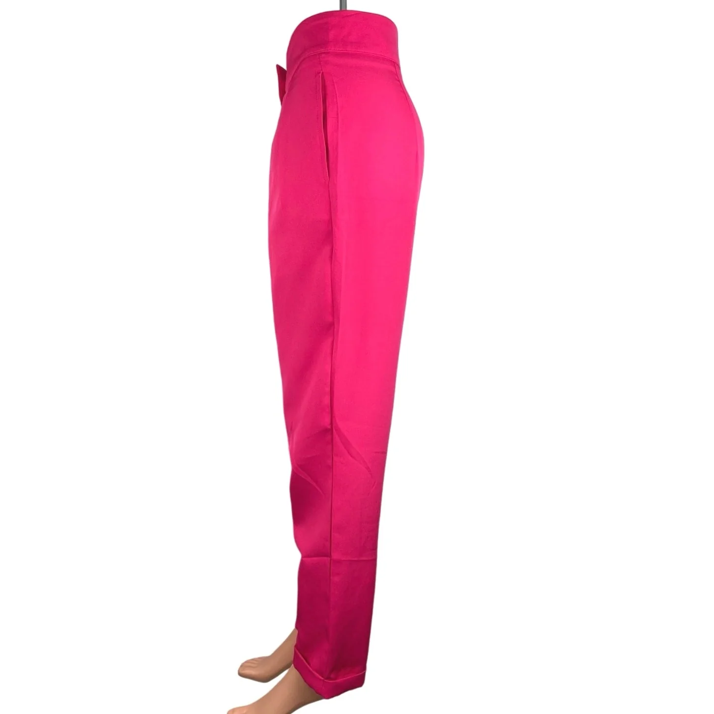 Shein Pink High Rise Pleated Straight Leg Business Career Trouser Pants Sz 8/10 - Image 2
