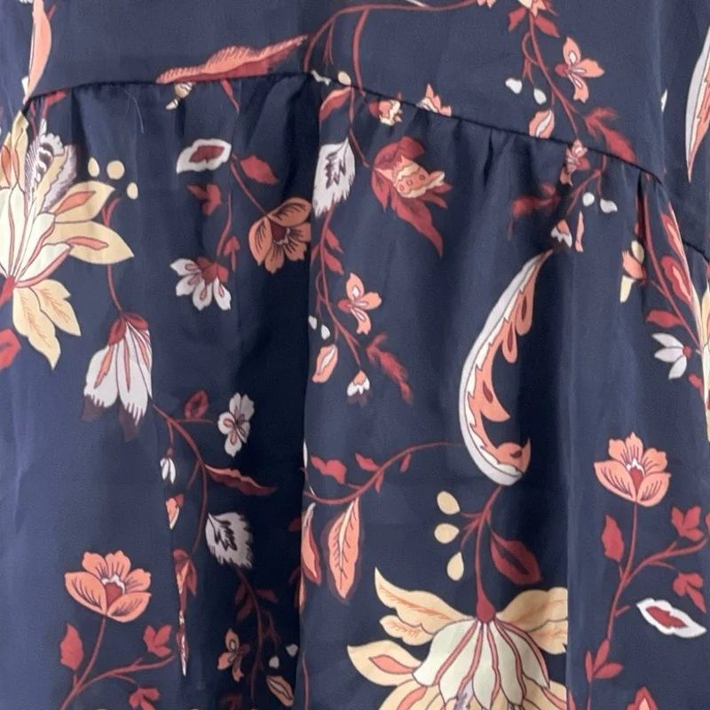Shimera Botanical Floral Peplum Cami Top Wide Leg Pajama Lounge Sleepwear Set XS - Image 2