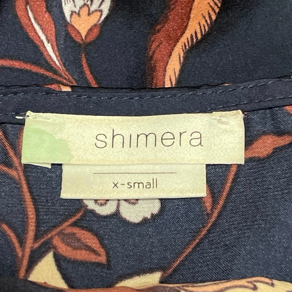 Shimera Botanical Floral Peplum Cami Top Wide Leg Pajama Lounge Sleepwear Set XS - Image 5