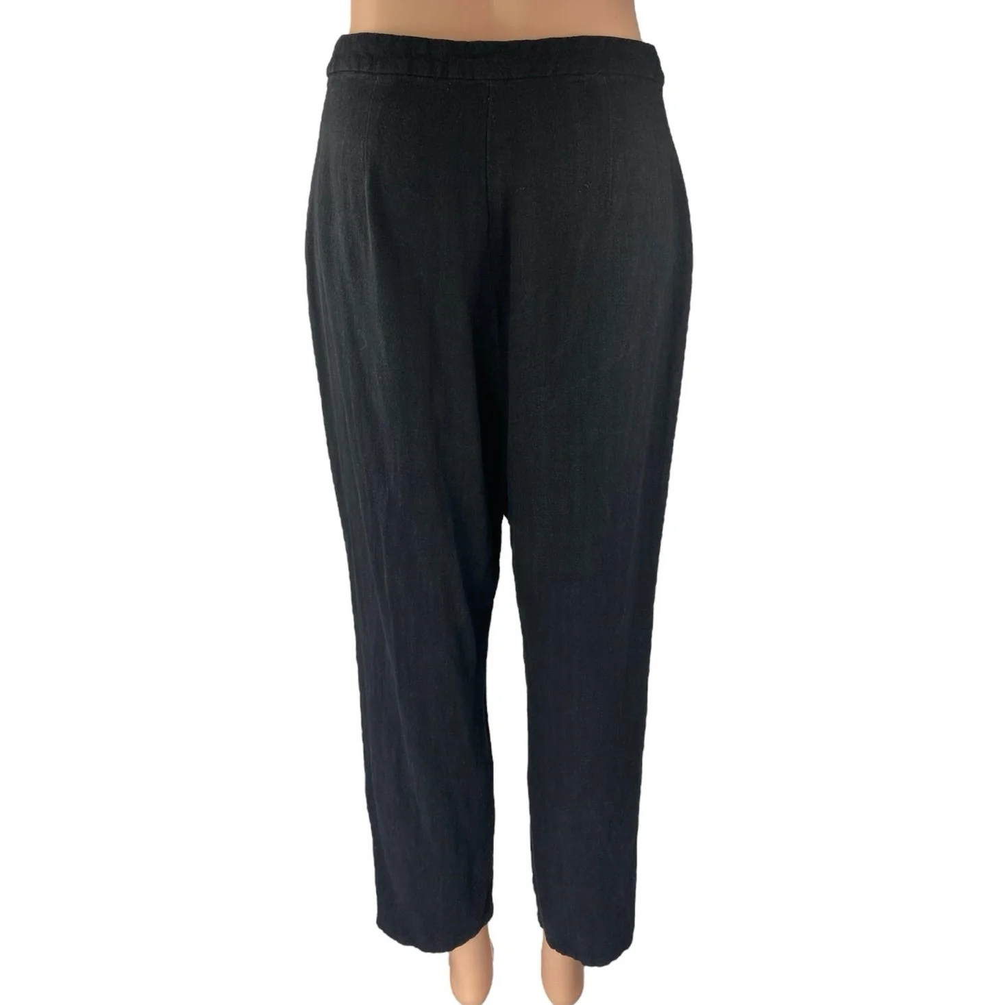Show Me Your Mumu Women's Black Straight Tapered Leg High Waist Trousers Pants L - Image 3
