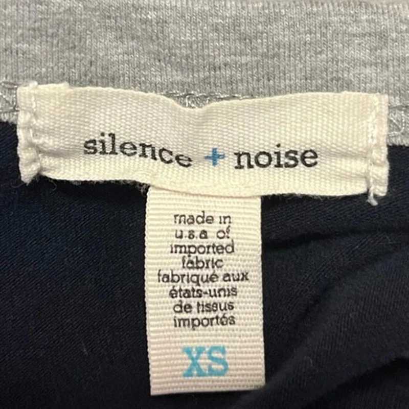 Silence + Noise Blue Gray Short Sleeve Colorblock T Shirt Mini Bodycon Dress XS - Image 4
