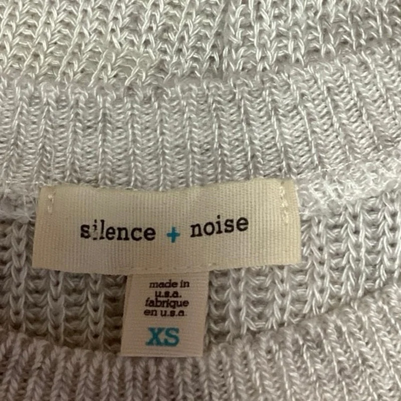 Silence + Noise Gray Knit Sleeveless Crew Neck Cozt Pullover Sweater Top Size XS - Image 3