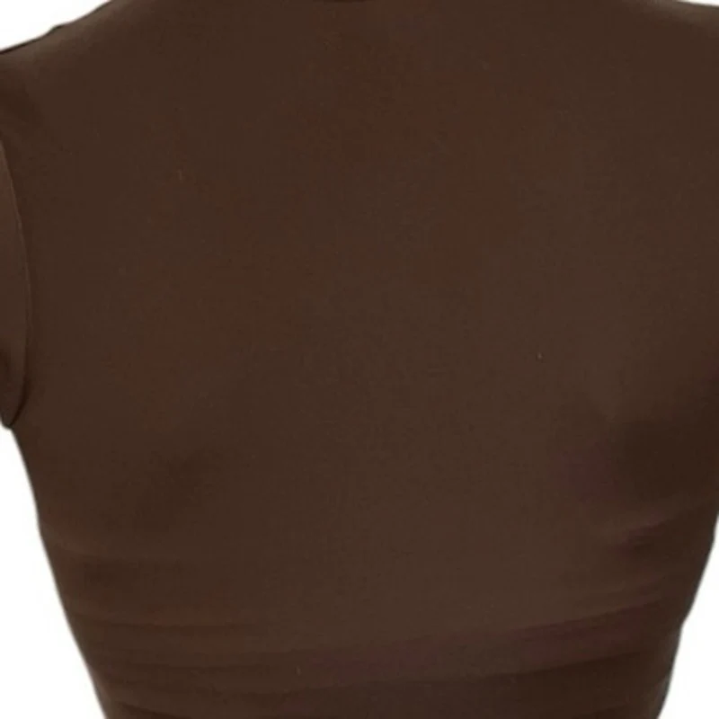 SKIMS Fits Everybody Women's Brown Short Sleeve Bodycon Baby Tee T-Shirt Top XS - Image 4