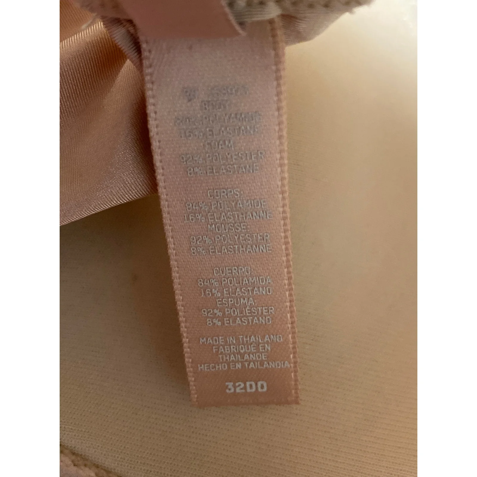Skims Weightless Nude Tan Medium Coverage Adjustable Underwire Demi Bra 32DD - Image 5