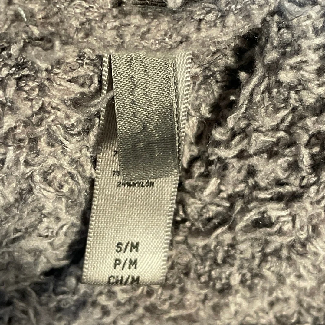 Skims Women's Gray Cozy Knit Teddy Stripe Fleece Hoodie Jogger Lounge Set S/M - Image 5