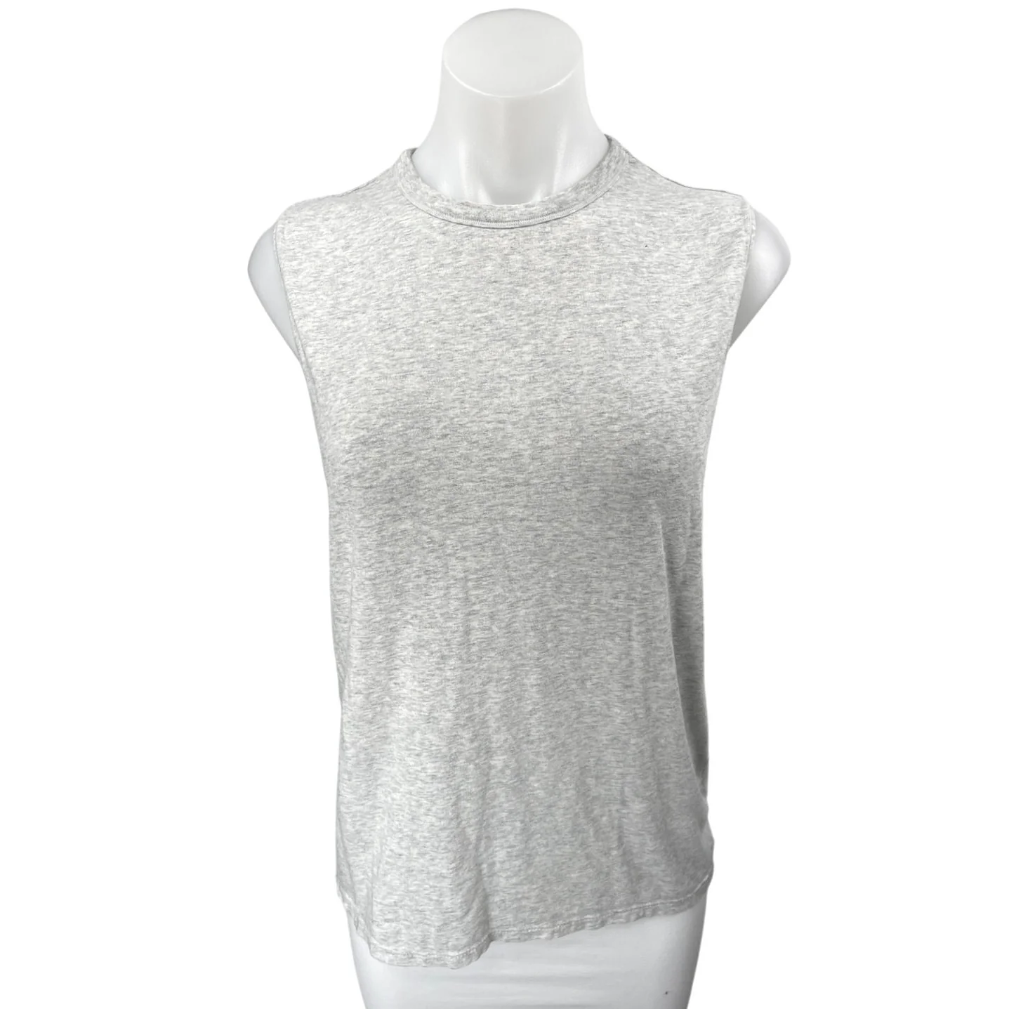Skims Women's Gray Sleeveless Knit Activewear Fitness Gym Muscle Tee Tank Top XS