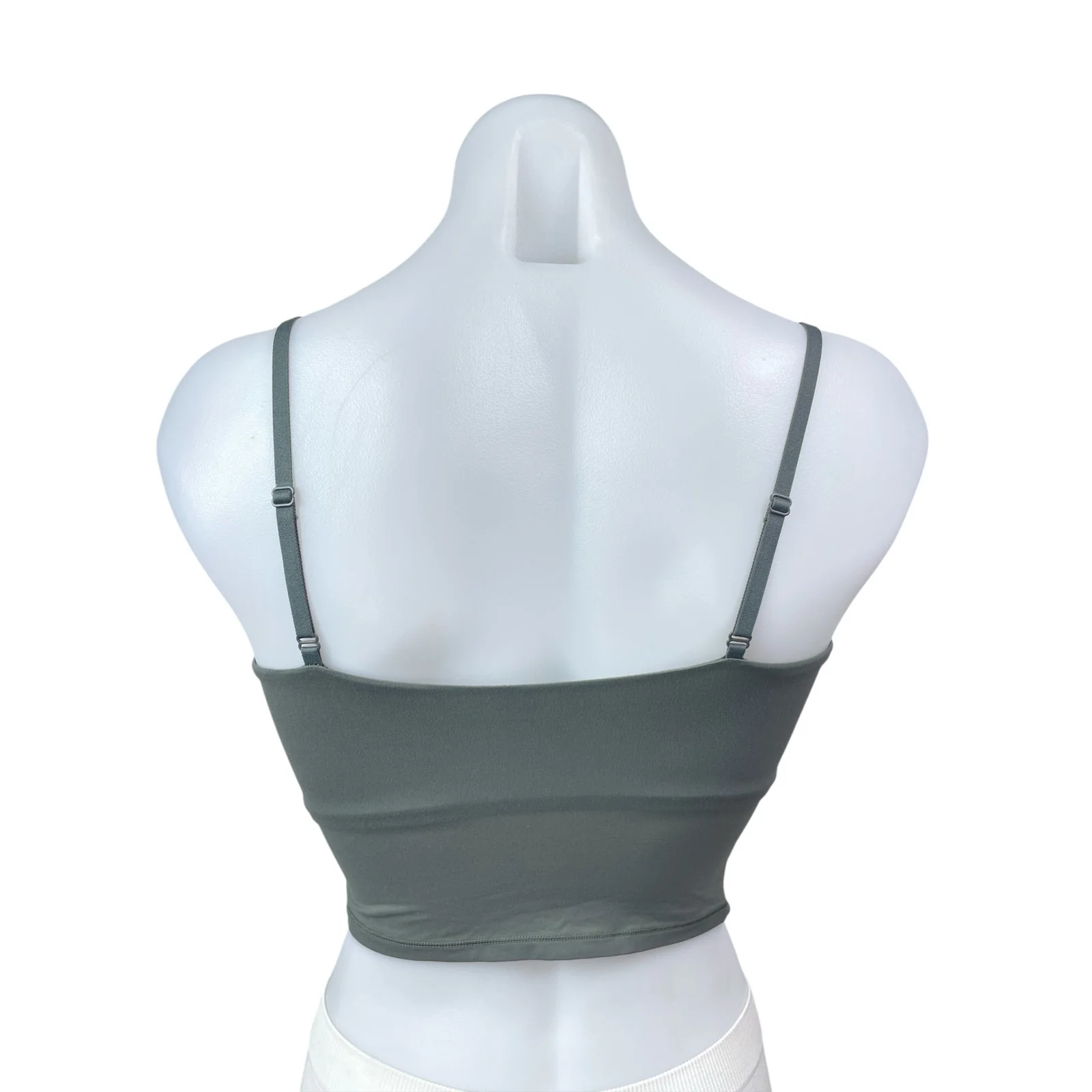 Skims Women's Gray Sleeveless Scoop Neck Knit Cami Camisole Tank Crop Top Sz S - Image 3