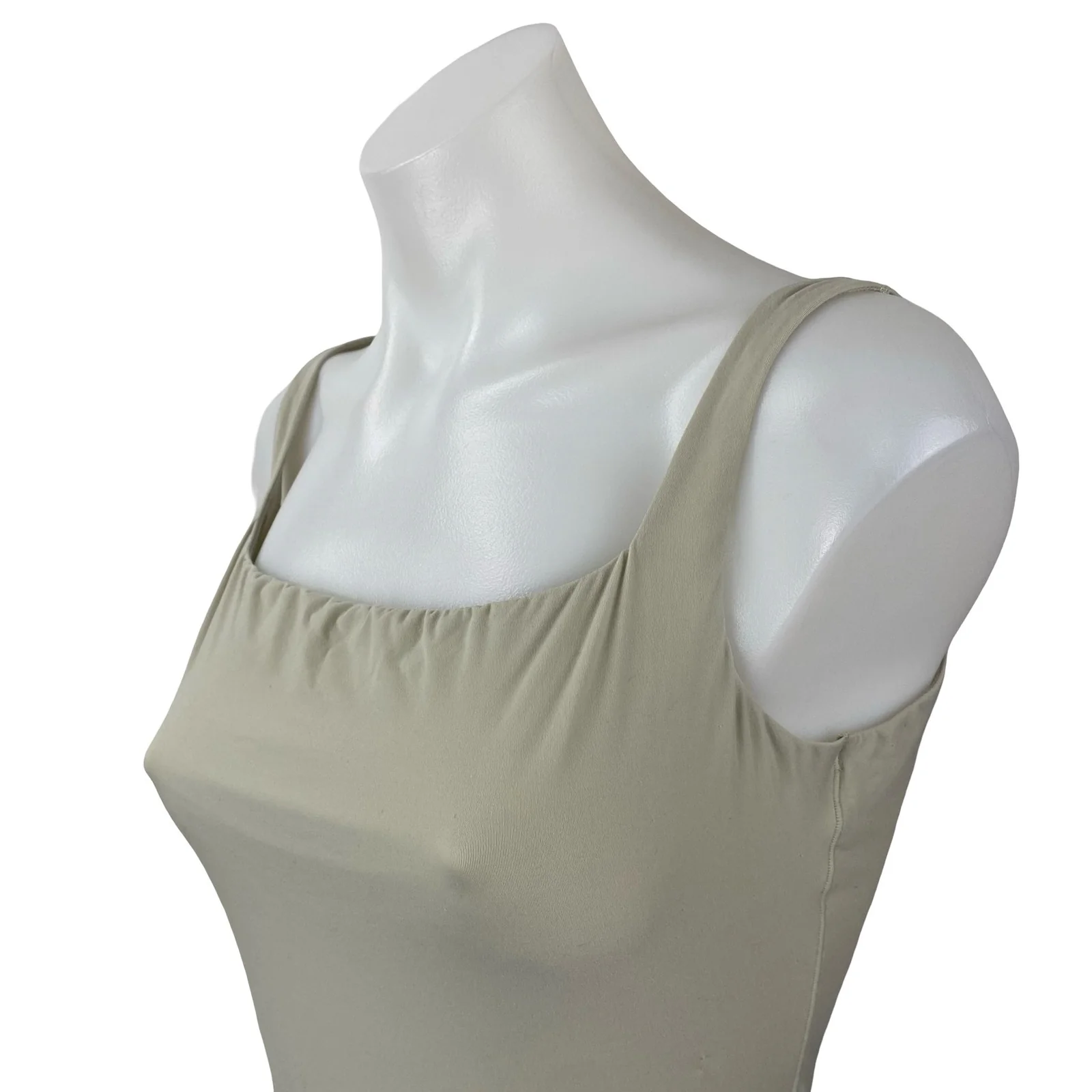 Skims Women's Gray Sleeveless Square Neck Backless Tank Bodysuit Top Size XL - Image 2