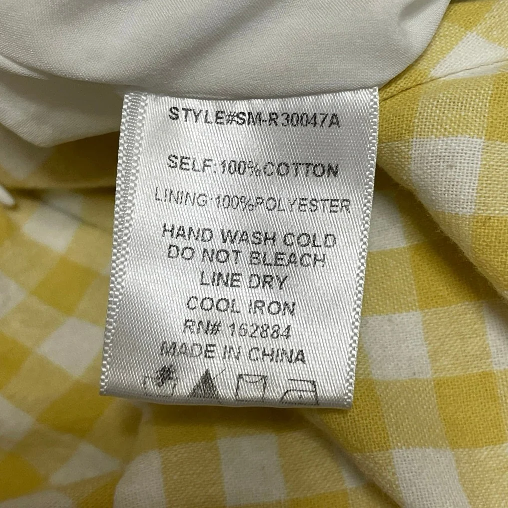 Sky to Moon Gingham Check Plaid Boat Neck Sleeveless Mini Tank Jumpsuit Romper M - Image 6