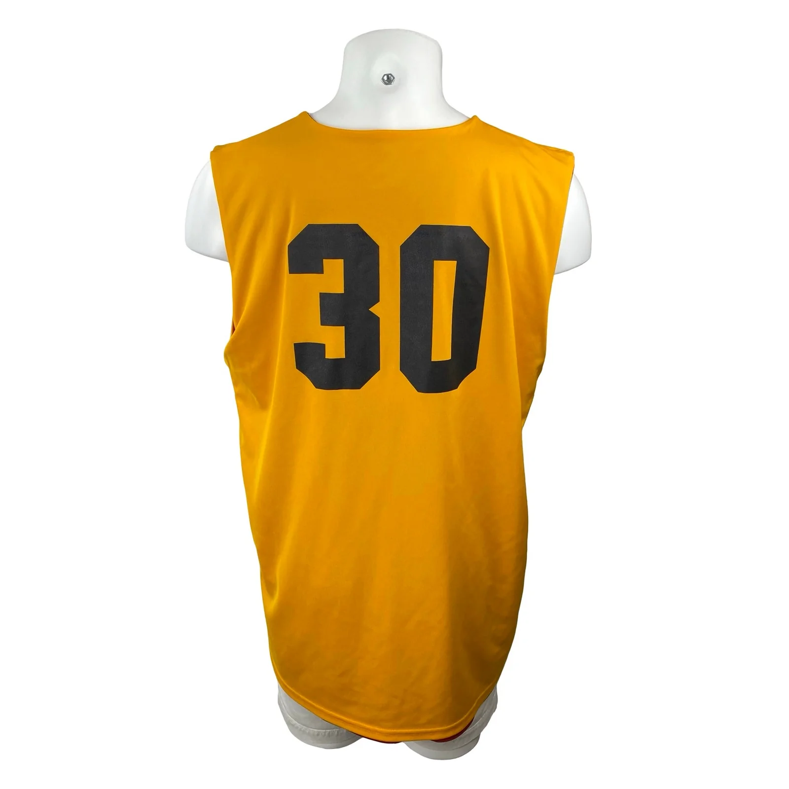 SMASH Athletics Men's Red Yellow NYC Basketball 30 Reversible Jersey Tank Top XL - Image 3