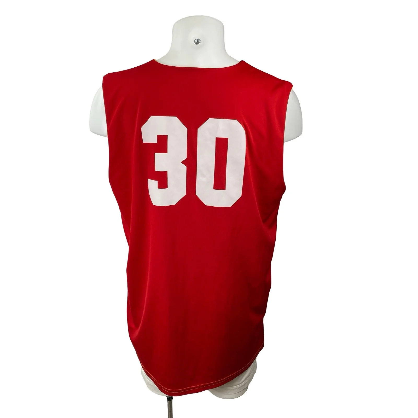 SMASH Athletics Men's Red Yellow NYC Basketball 30 Reversible Jersey Tank Top XL - Image 5