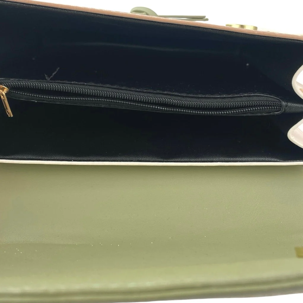 SN & Fashion Women's Green Wide Strap Fashion Flap Purse Crossbody Shoulder Bag - Image 4