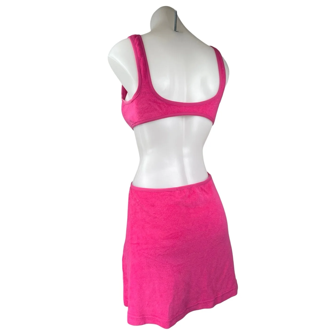 Solid & Striped Bailey Pink Jersey Sleeveless Cutout Mini A-Line Tank Dress M - Image 2