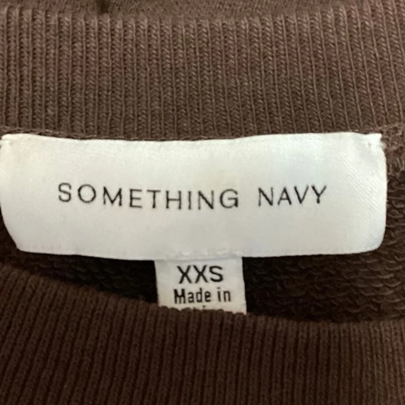 Something Navy Women's Long Sleeve Crew Neck Pullover Sweatshirt Top Size XXS - Image 3