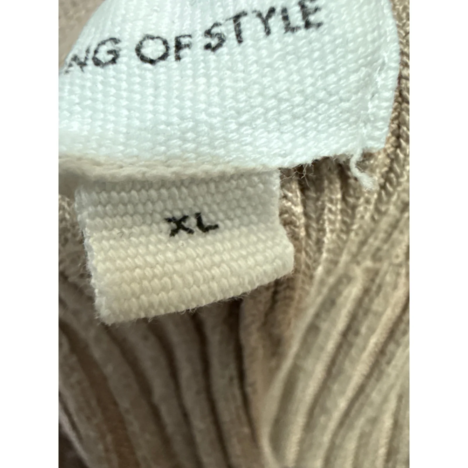 Song Of Style Tan Rib Knit High Waist Flared Bootcut Trousers Leggings Pants XL - Image 7
