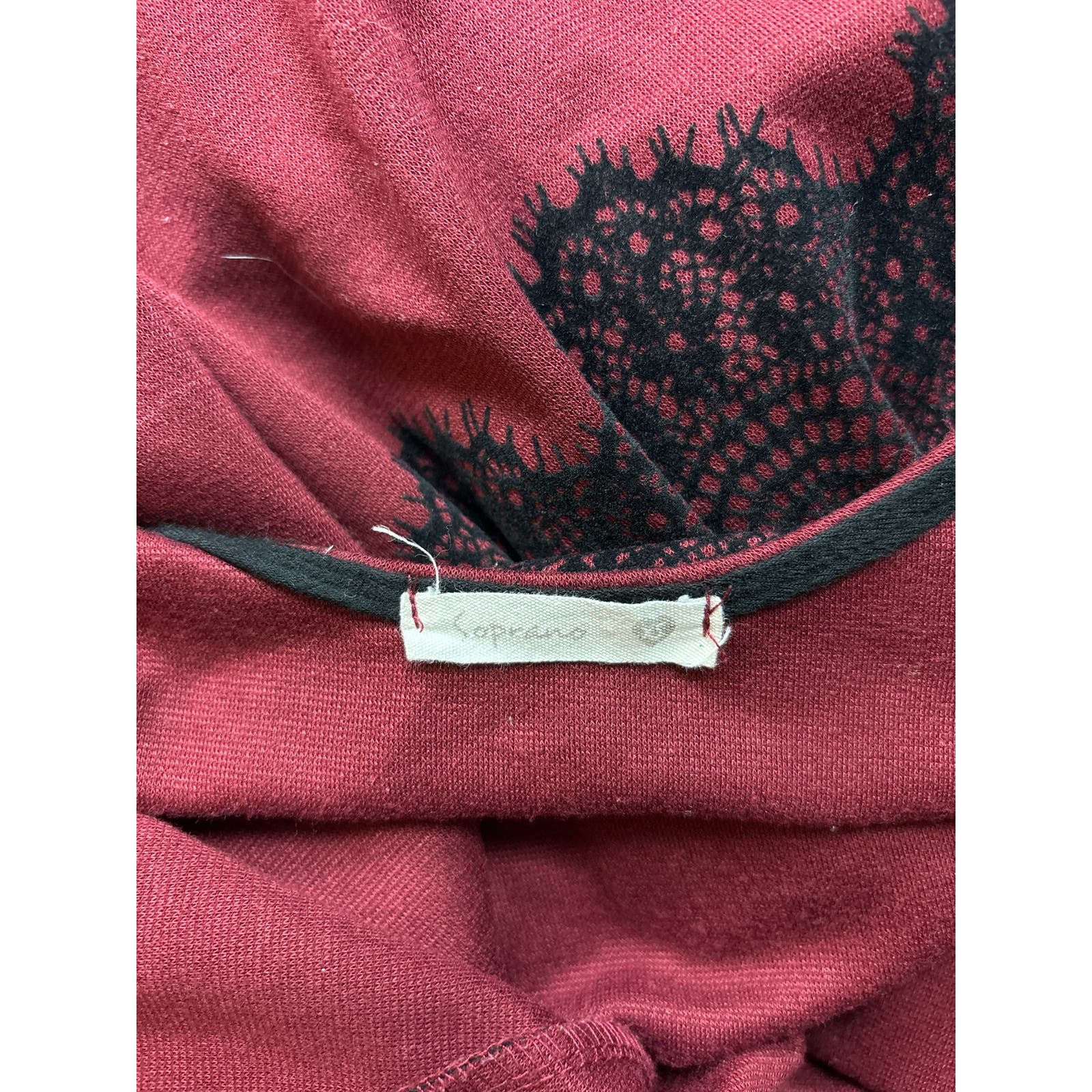 Soprano Red Burgundy Black Lace Scoop Neck Sleeveless Cocktail Mini Dress Sz XS - Image 6