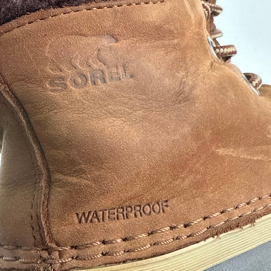 Sorel Slimpack II Women's Brown Suede Waterproof Lace Up Insulated Duck Boots 8 - Image 5