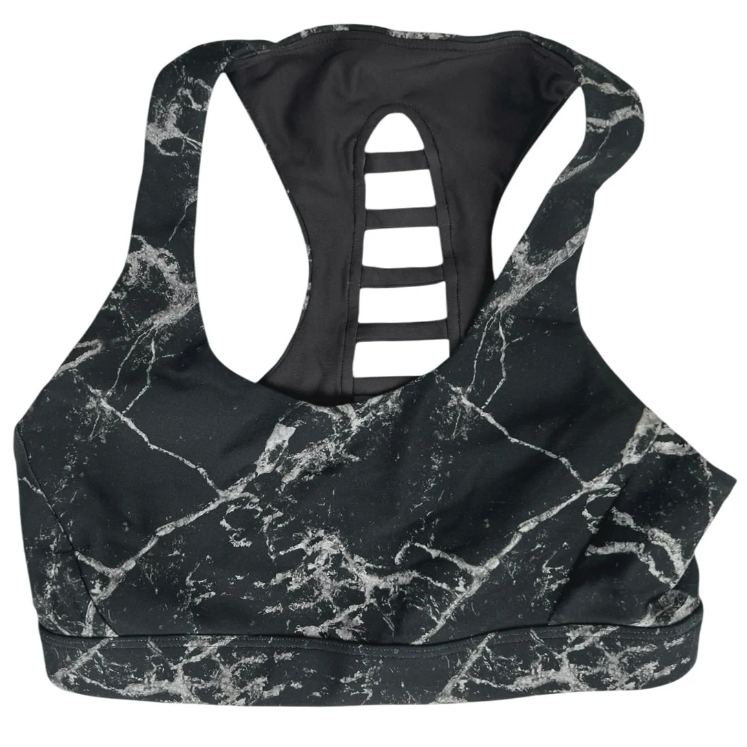 Soul Black White Marble Racerback Yoga Athletic Sports Bra Leggings Pants Set S - Image 3
