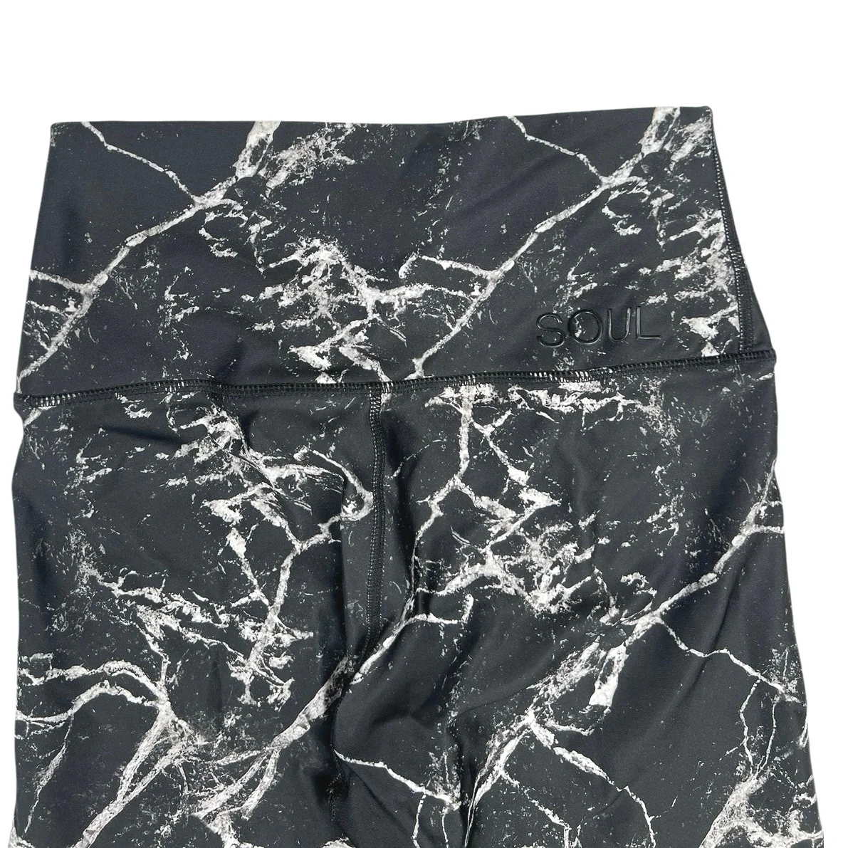 Soul Black White Marble Racerback Yoga Athletic Sports Bra Leggings Pants Set S - Image 7