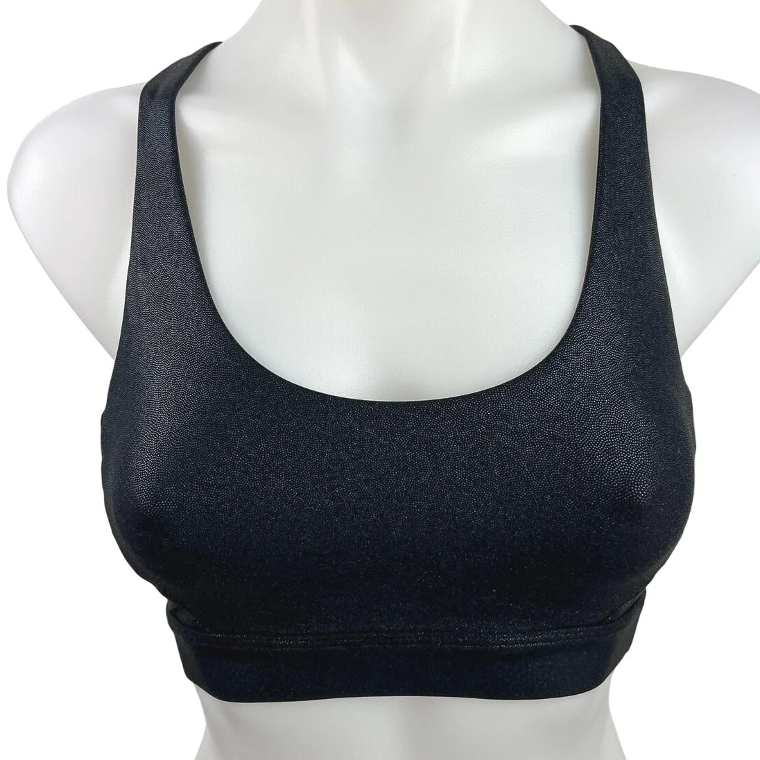 Soul Women's Black Scoop Neck Strappy Back Pullover Athletic Yoga Sports Bra XS - Image 3