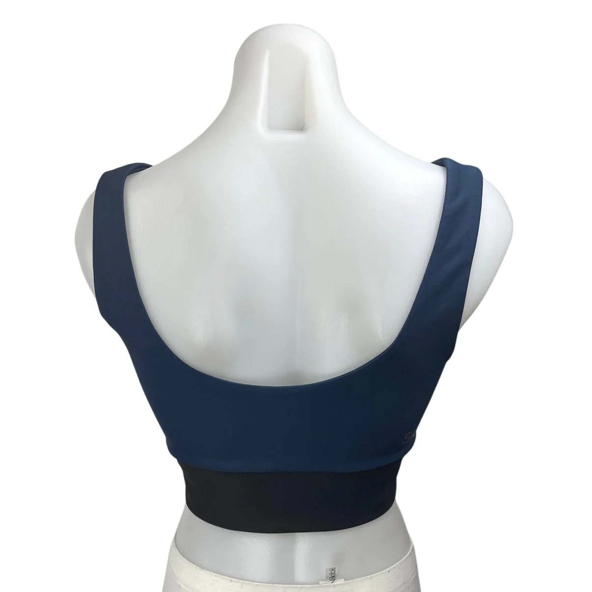 Soul Women's Blue Striped Sleeveless Yoga Workout Athletic Sports Bra Crop Top M - Image 2