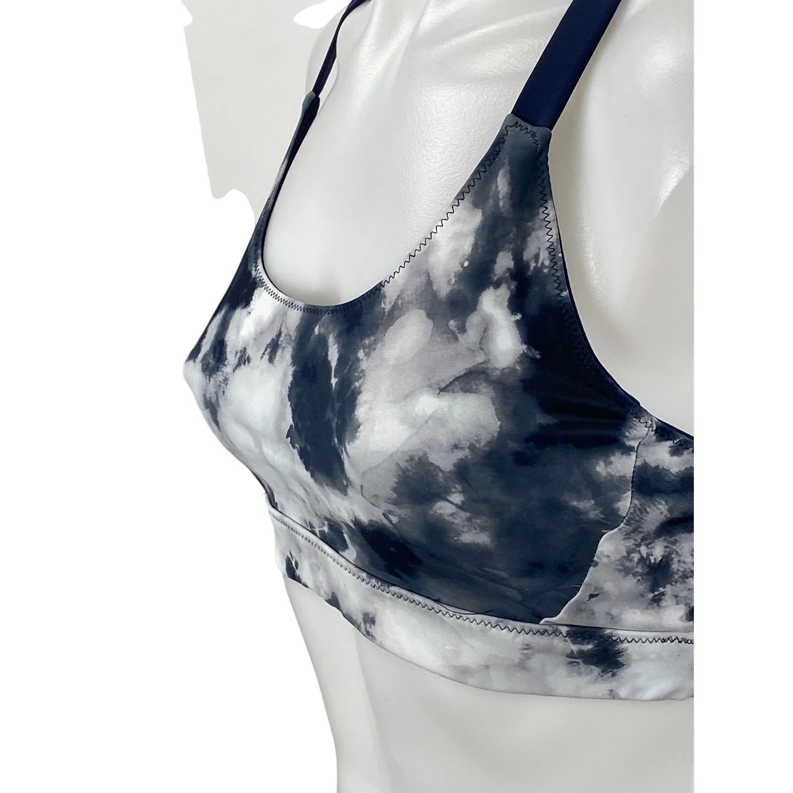 SoulCycle Blue Tie Dye Crossback Yoga Workout Athletic Sports Bra Crop Top Sz S - Image 3