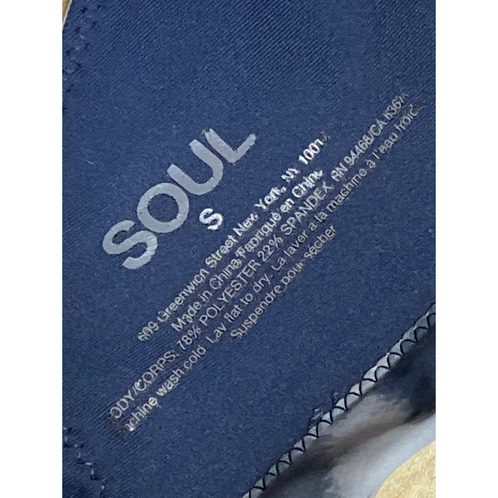 SoulCycle Blue Tie Dye Crossback Yoga Workout Athletic Sports Bra Crop Top Sz S - Image 5