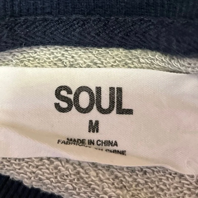 Soulcycle Women's Gray Fleece Long Sleeve Crewneck Sweatshirt Sweater Top Size M - Image 4