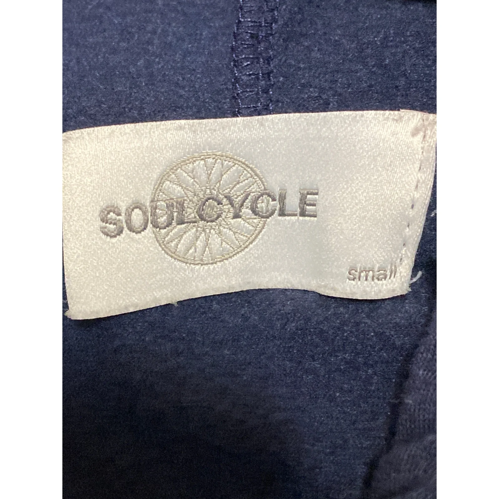 Soulcycle Women's Navy Blue Skull Skeleton Hoodie Hooded Sweatshirt Top Size S - Image 5