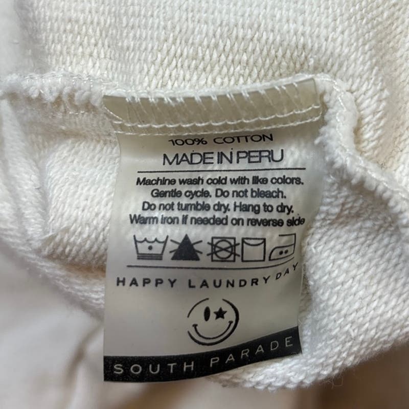 South Parade Womens Smiley Star Eye Oversized White Long Sleeve Sweatshirt S - Image 6