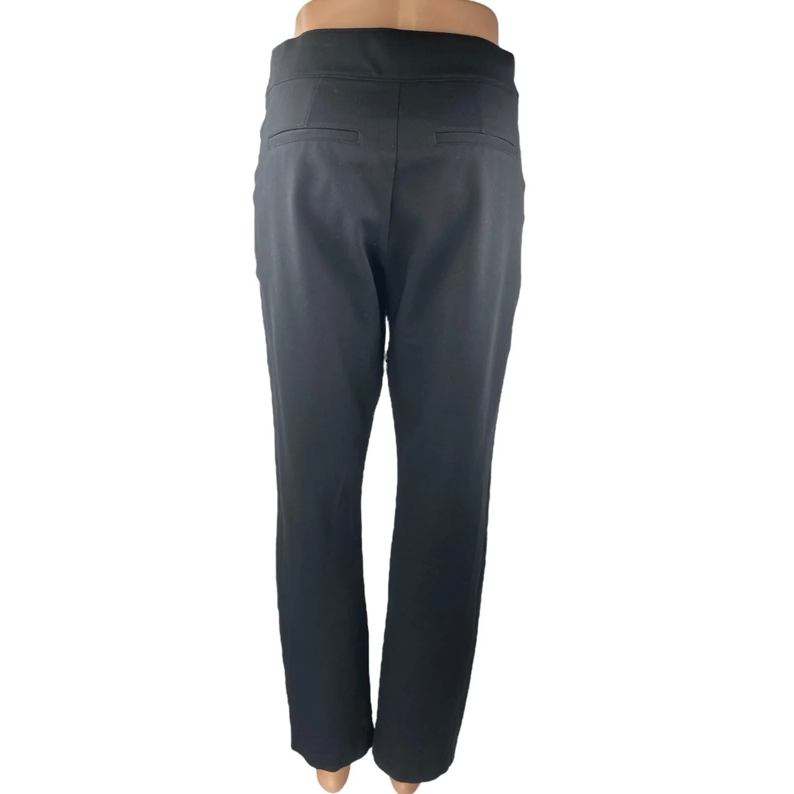 Spanx Black High Waisted Straight Leg Activewear Trousers Leggings Pants Size M - Image 3