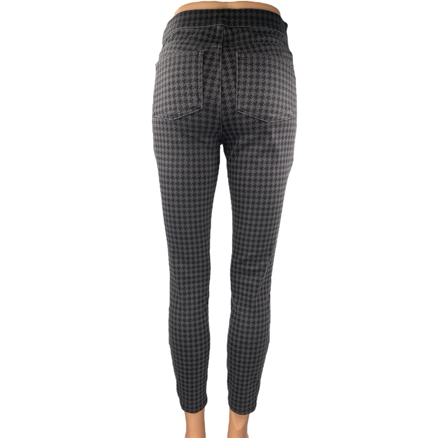 Spanx Gray Houndstooth Checkered High Waist Skinny Trousers Jeans Pants Size S - Image 3