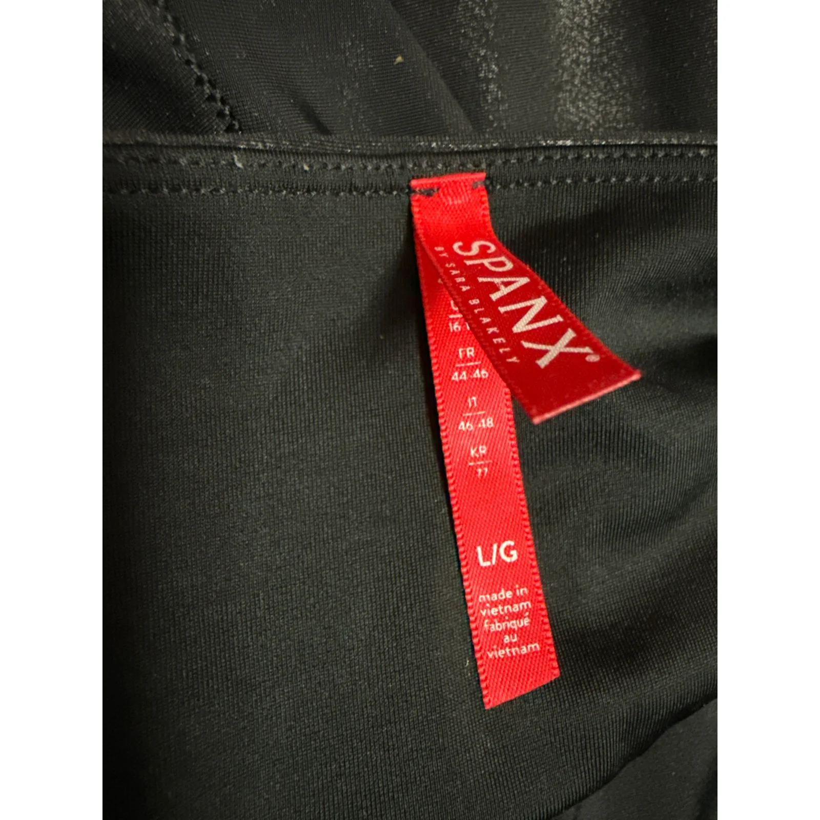 Spanx Women's Black Faux Leather Vegan Stretch Skinny Leggings Pants Size L - Image 4