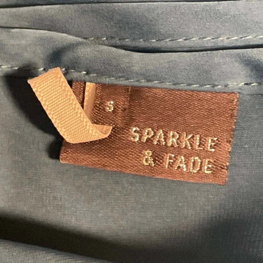 Sparkle & Fade Women's Blue Sleeveless Satin Cami Camisole Mini Slip Dress Sz S - Image 4