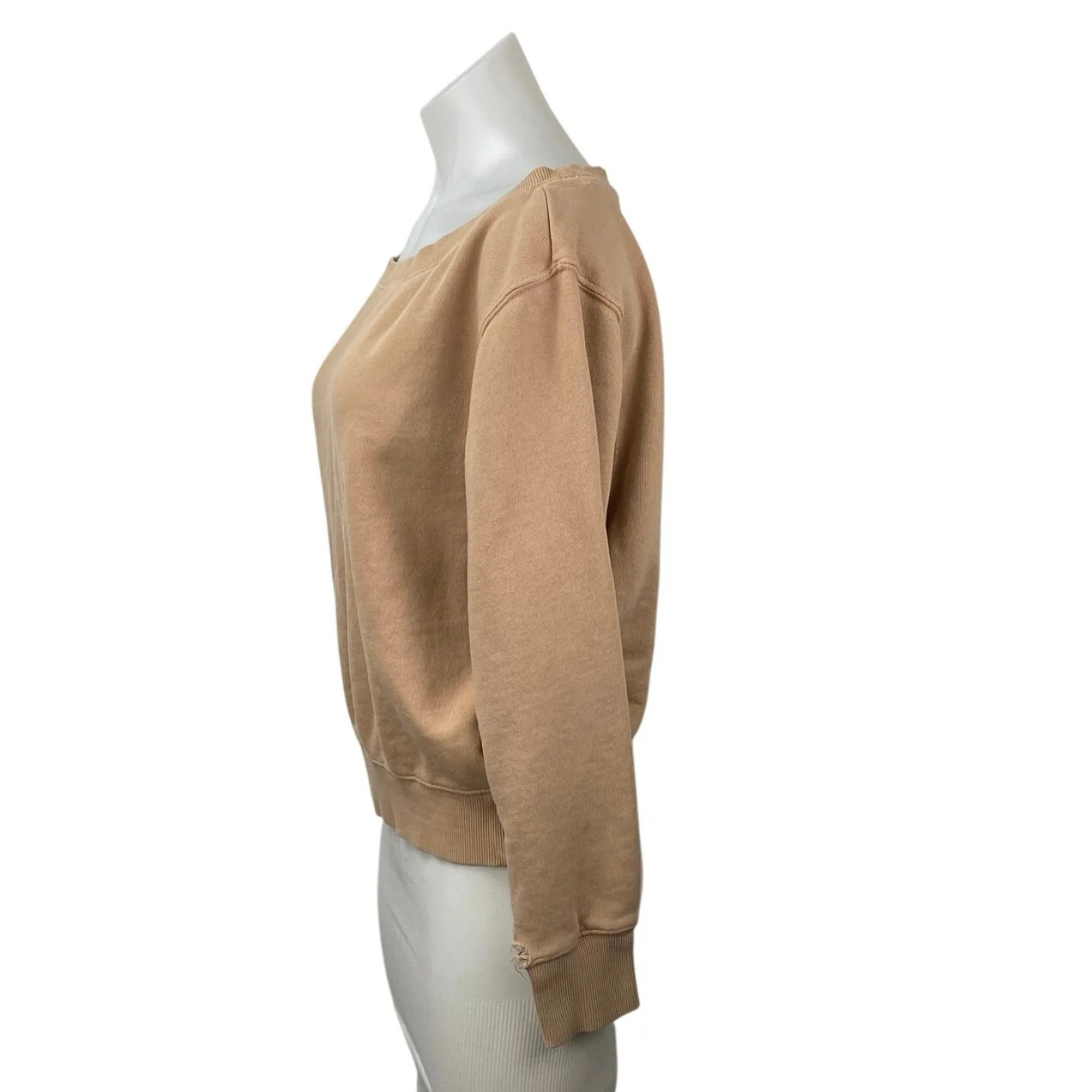 Spiritual Gangster Beige Tan Boat Neck Long Sleeve Sweatshirt Sweater Top Size S - Image 2