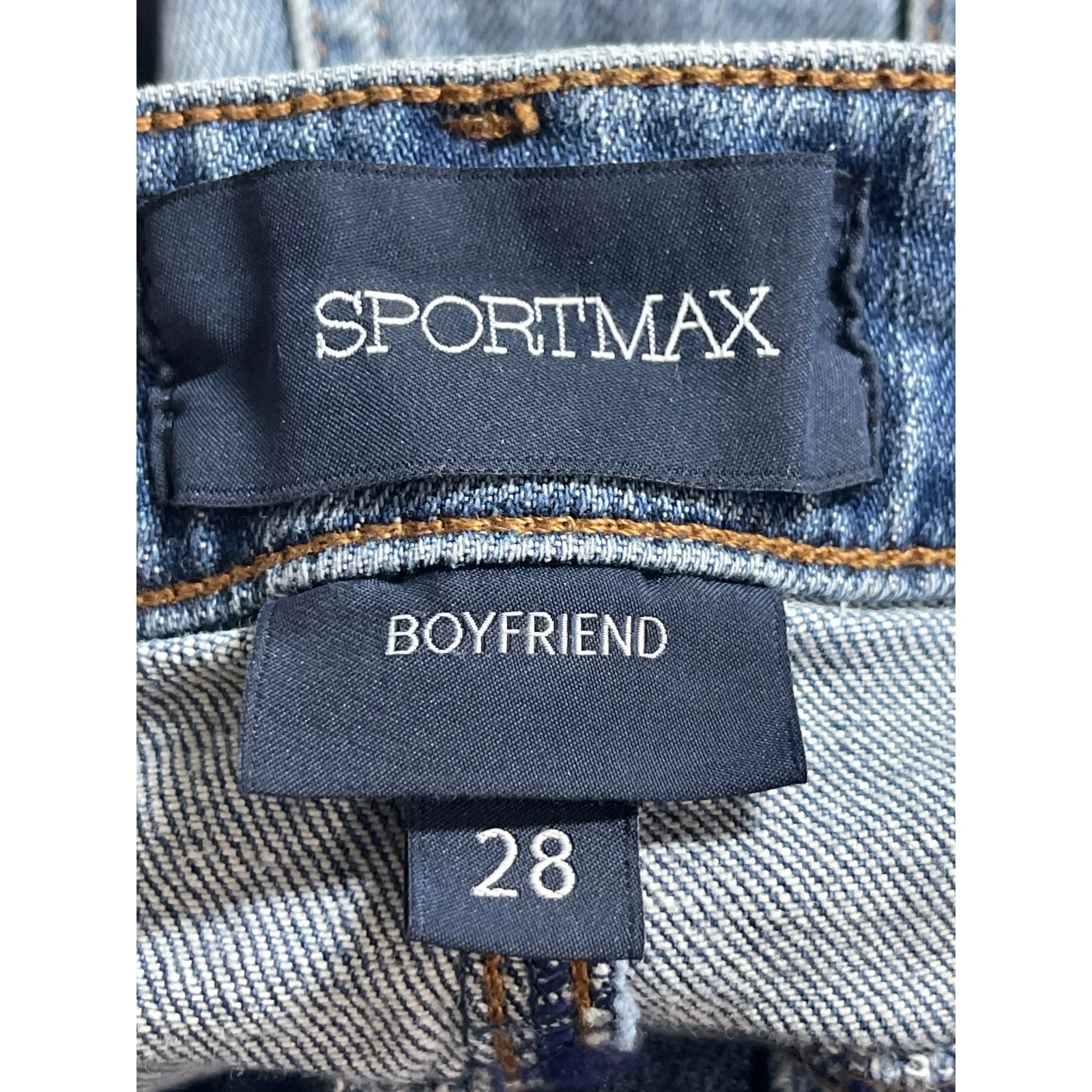 Sportmax Women Blue Perfect Fit High Rise Boyfriend Straight Denim Jeans Size 28 - Image 5