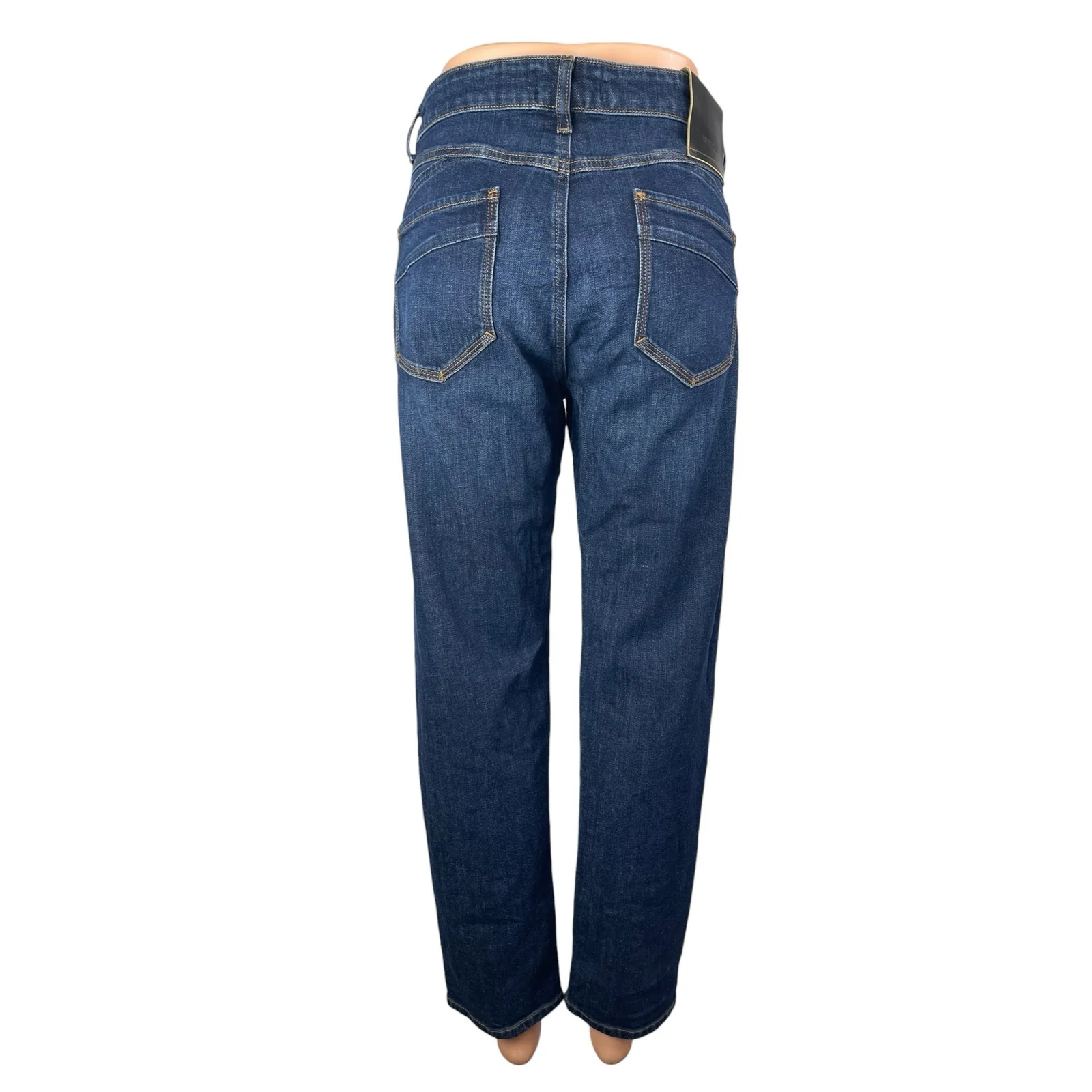 Sportmax Women's Blue High Waisted Boyfriend Straight Leg Denim Jeans Size 28 - Image 2