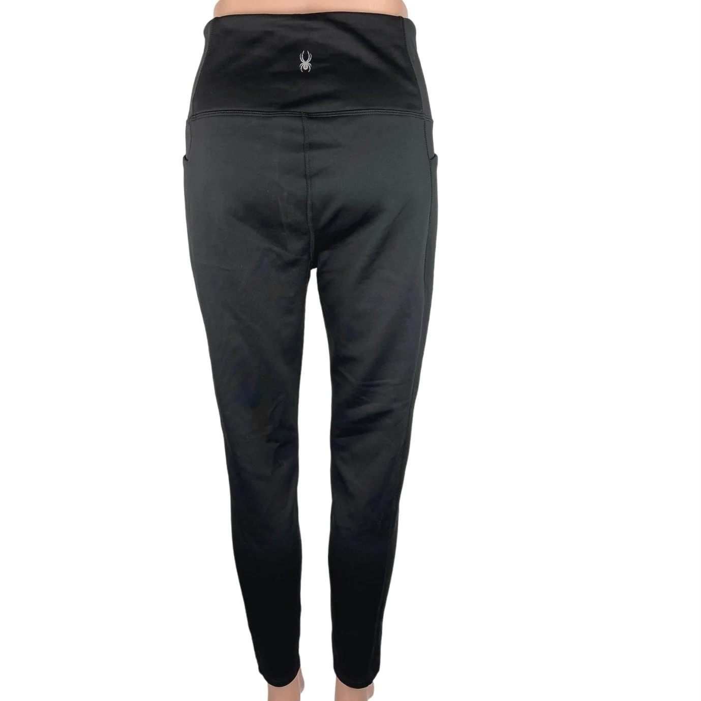 Spyder Active Black High Rise Stretch Skinny Leg Activewear Athletic Leggings L - Image 3