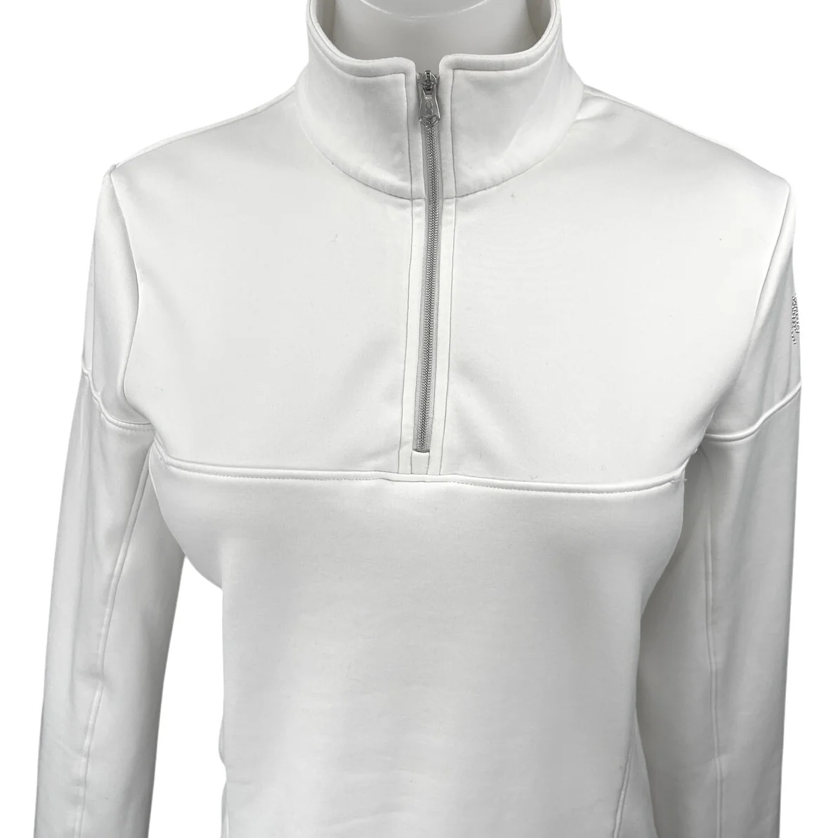 Spyder Women's White Therma Stretch Long Sleeve 1/4 Zip Fleece Sweatshirt Top 8 - Image 3