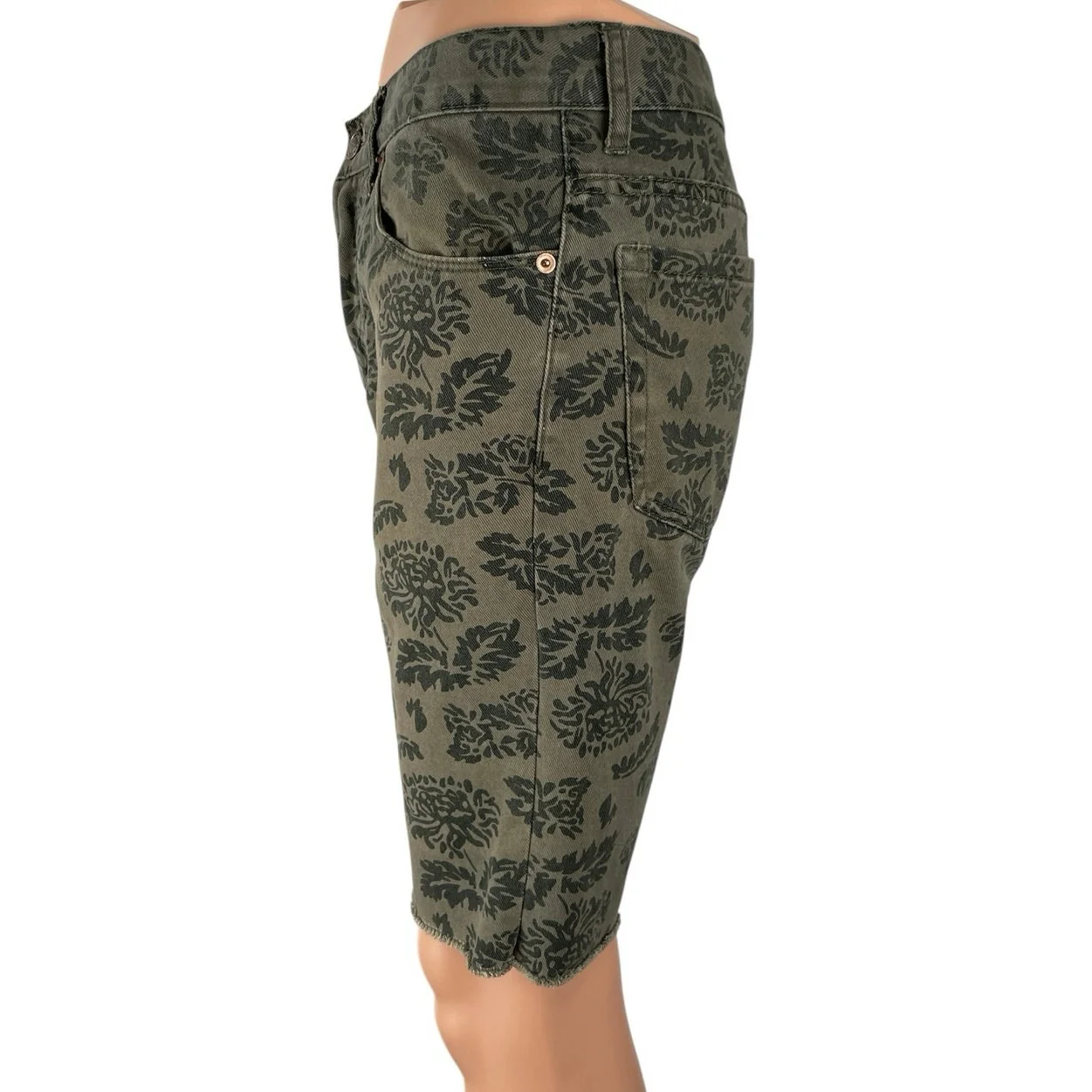 Standard Cloth Men's Botanical Floral Casual Straight Bermuda Denim Shorts Sz 31 - Image 2