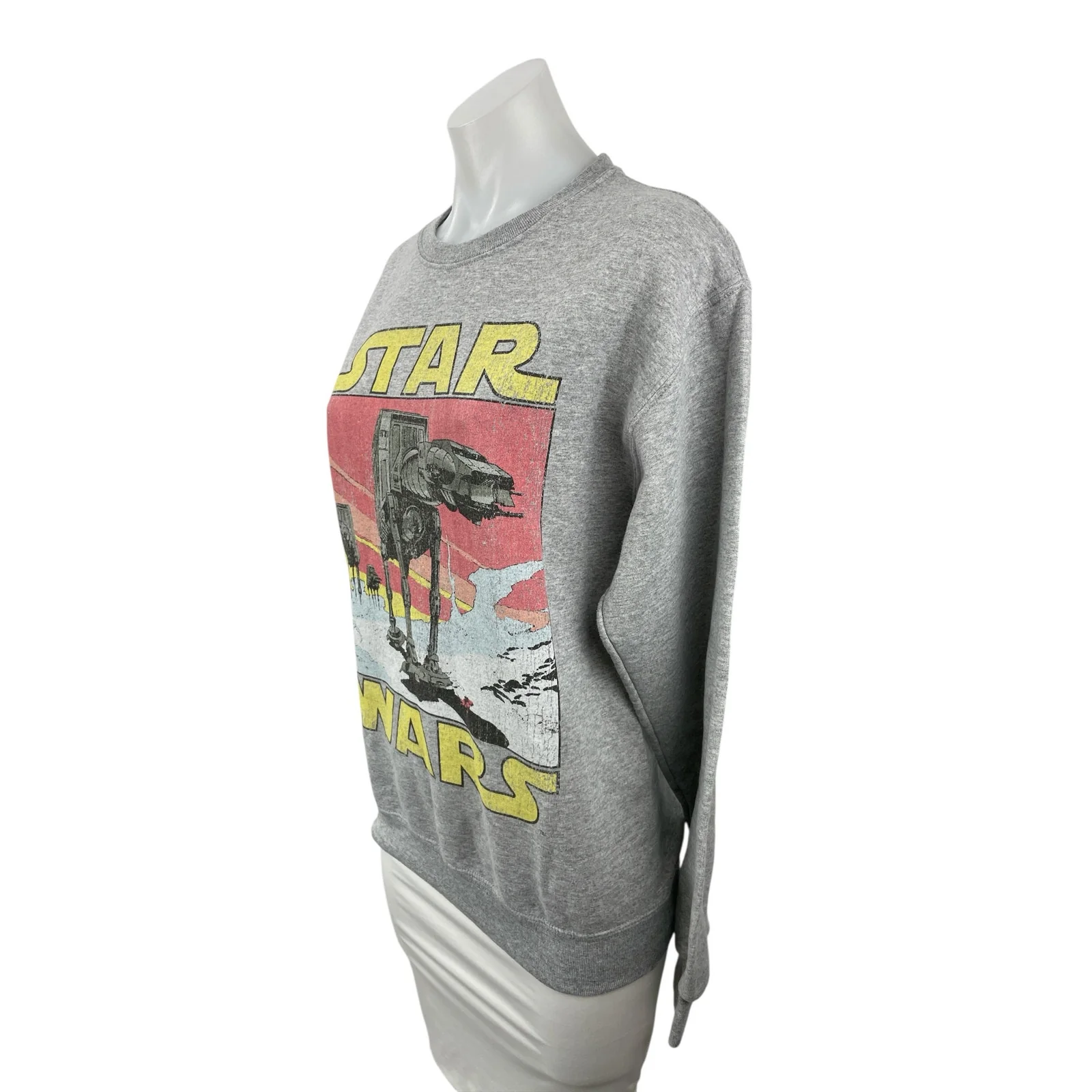 Star Wars Classic AT-AT Crew Gray Graphic Long Sleeve Sweatshirt Top Size S[ - Image 2