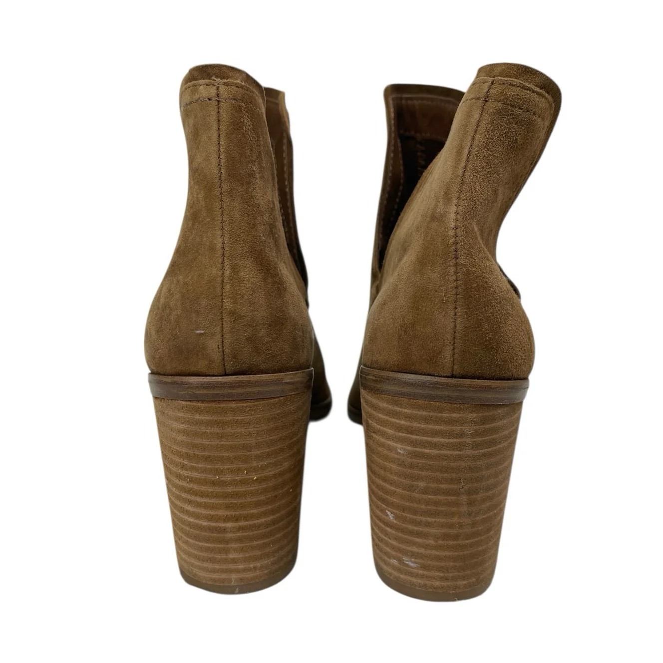 Steve Madden Havannah Tan Brown Suede Pointed Tie Block Heel Ankle Boots Sz 10M - Image 3