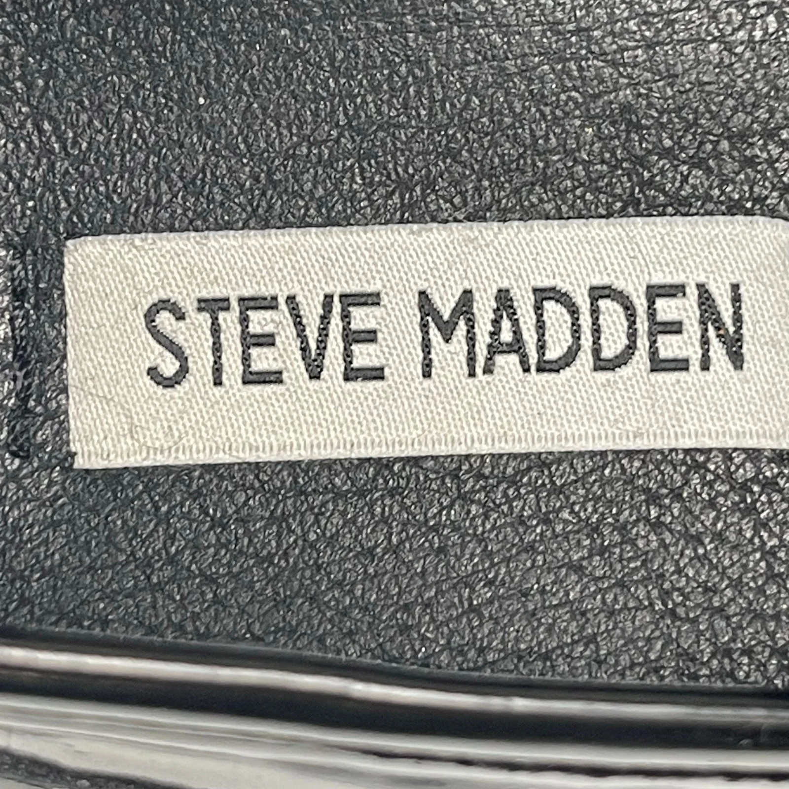 Steve Madden Lando Black Leather Slip On Toe Chunky Platform Loafers Shoes 8M - Image 5