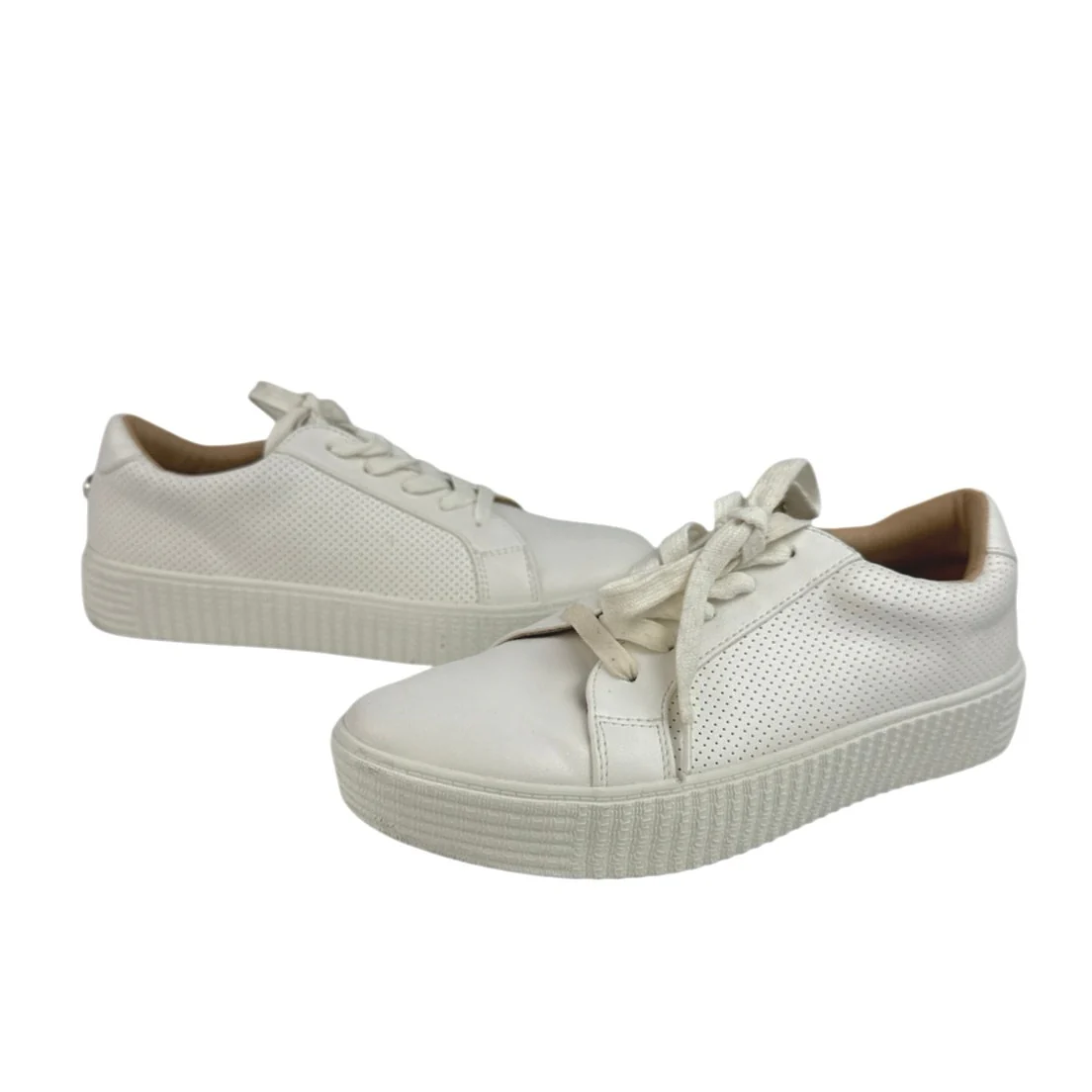 Steve Madden Toliver Women's White Leather Lace Up Low Top Sneakers Shoes 10 - Image 8