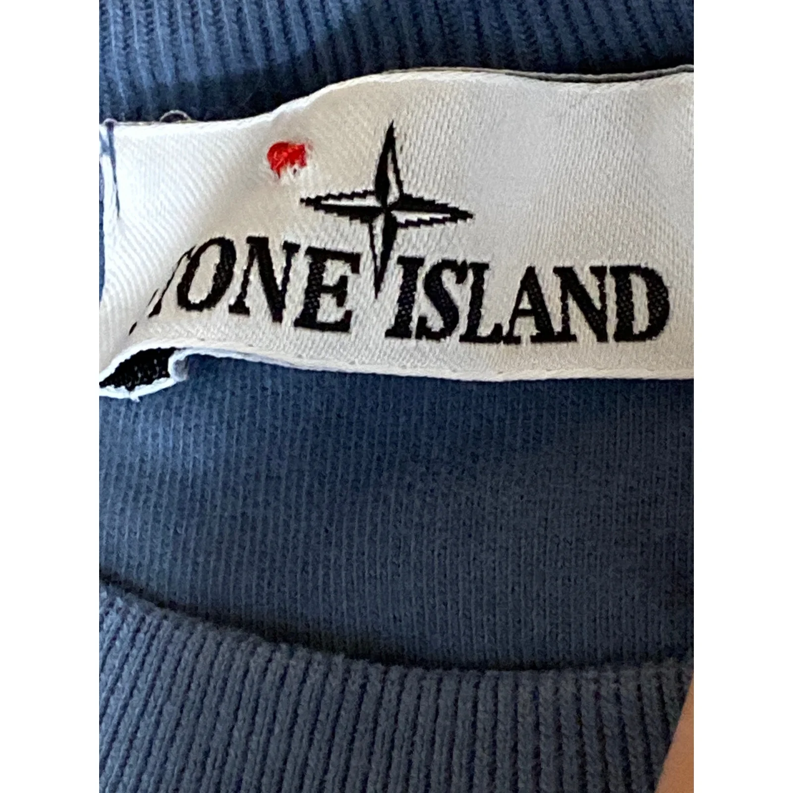 Stone Island Men's Blue Long Sleeve Crew Neck Logo Sweater Sweatshirt Top Size L - Image 6