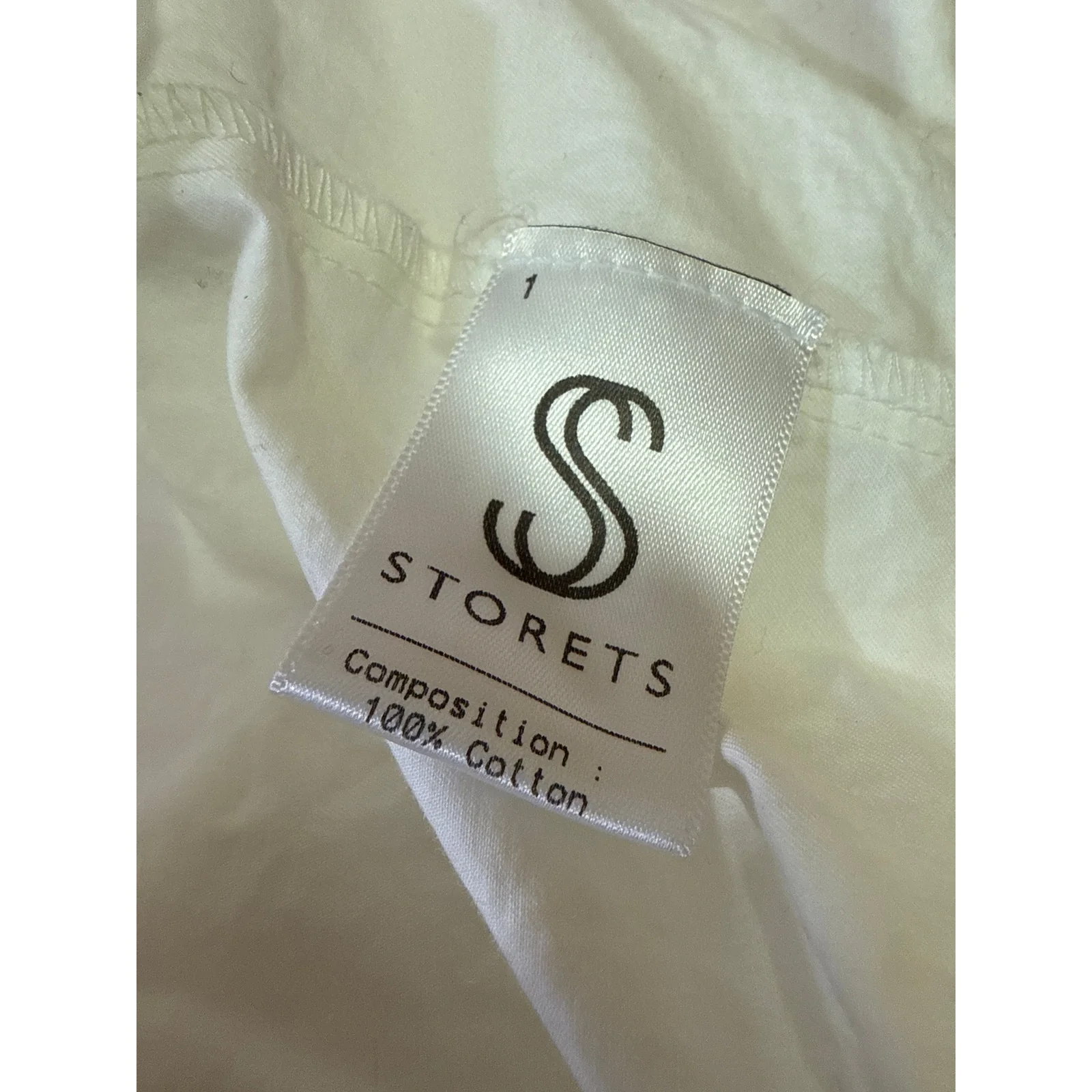 Storets Women's White Long Sleeve Loose Fit Button Down Shirt Top Size S/M - Image 4