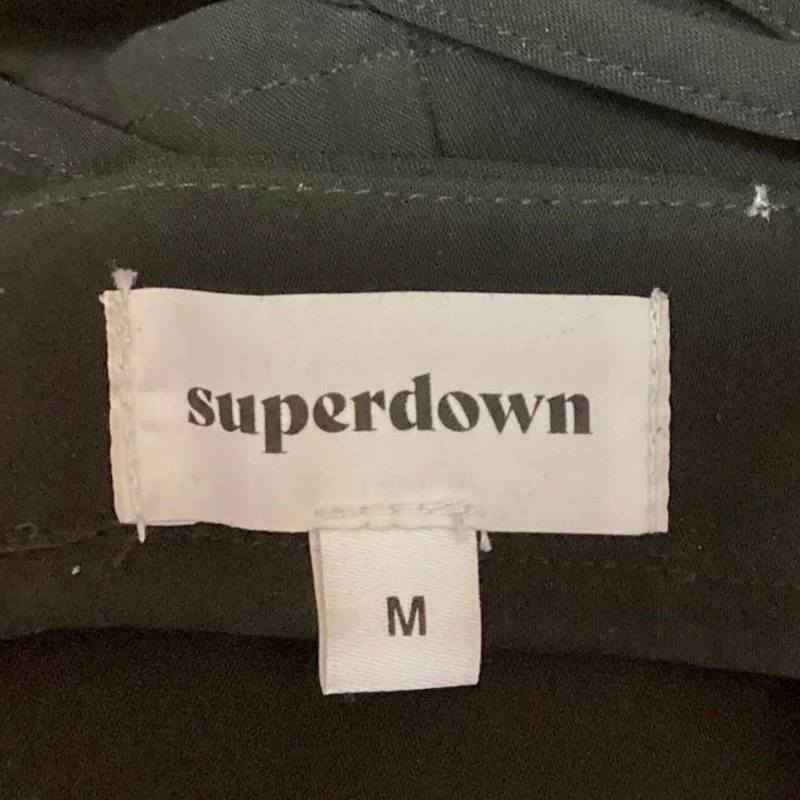 Superdown Black V Neck Zip Adjustable Strap Buckle Camisole Tank Top Size M - Image 3