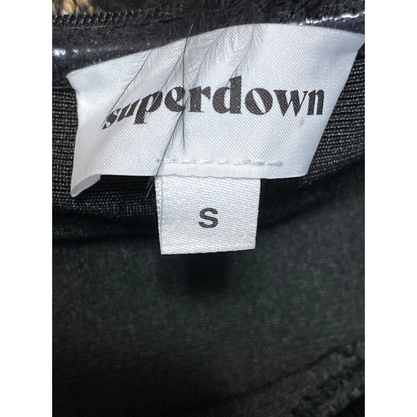 Superdown Ramona Black Feather Strapless Sleeveless Bandeau Corset Bustier Top S - Image 3