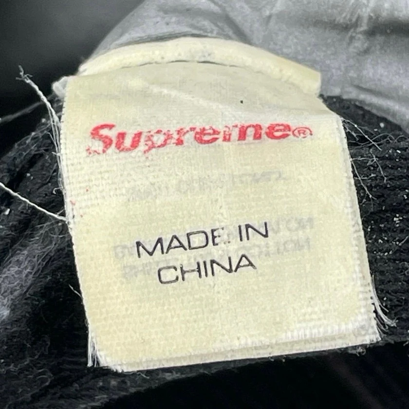 Supreme Unisex Black Corduroy Gore Tex Embroidered Logo Strapback Hat Cap OS - Image 3